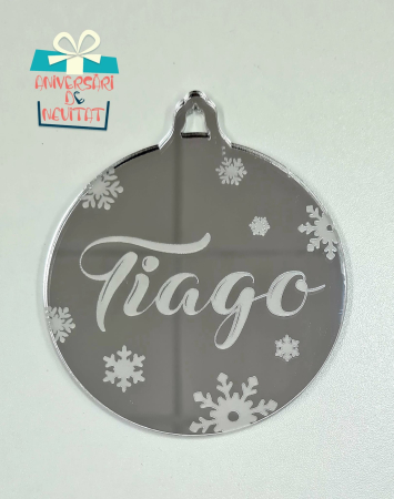 Produse Cadou - Glob personalizat cu nume (oglinda acrilica aurie sau argintie)