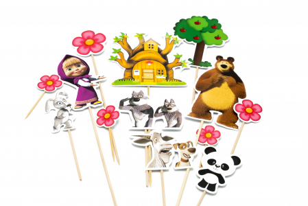 Produse - Set toppere cu Masha si Ursul