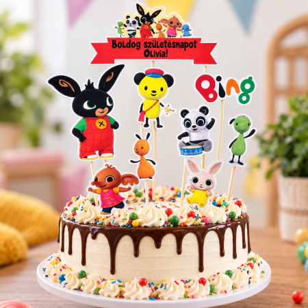 Toppere carton personalizabile - Set toppere Bing