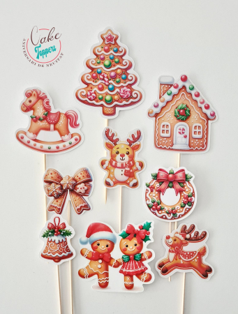 Seturi toppere fete - Set Toppere Craciun cu turta dulce