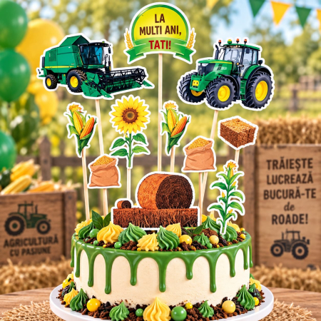 Seturi toppere baieti - Set toppere ferma agricola tractor combina
