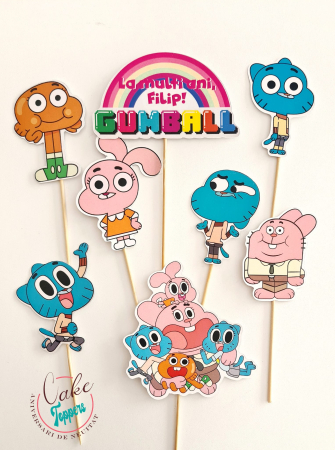 Toppere Tort - Set toppere Gumball