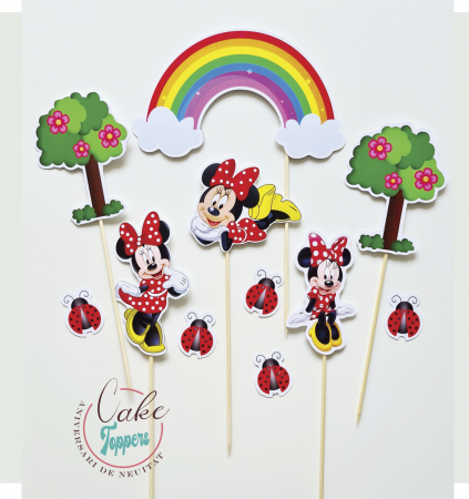 Produse - Set Toppere Minnie Mouse Curcubeu