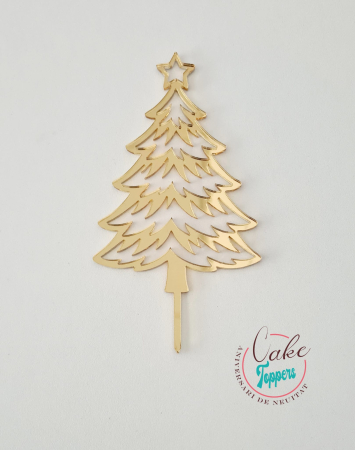 Toppere Tort - Topper Brad de Craciun