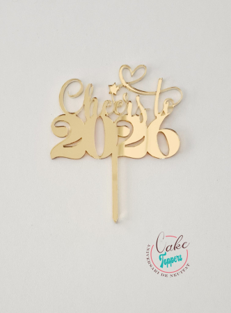 Toppere plexiglas standard - Topper “Cheers to 2026“