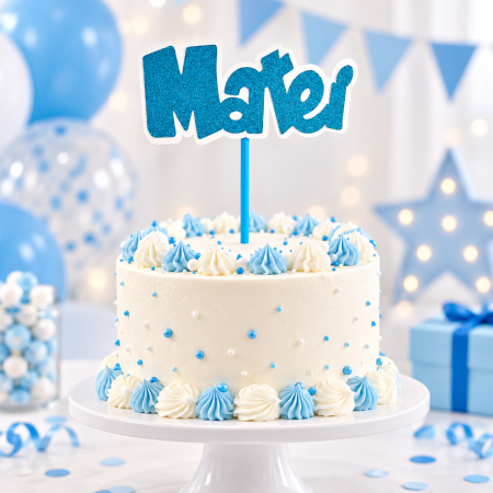 Toppere nume si cifre din carton - Topper Nume Personalizat
