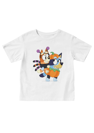 Tricouri Personalizate - Tricou copii Bluey si Bingo Halloween