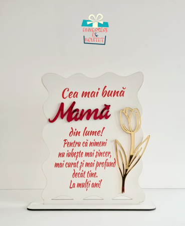 Trofee plexiglas - Trofeu personalizat pentru  ziua mamei