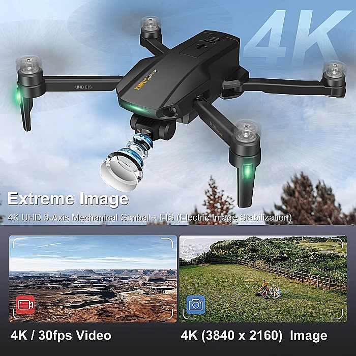 Dronă M10 Ultra S+, senzor de obstacol, stabilizator pe 3 axe, cameră 4K UHD, 4 km, timp de zbor 30 min, 2 baterii [6]