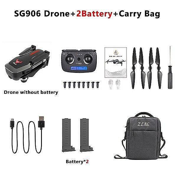 Drona SG906 PRO Max, stabilizator 3 axe, Cameră 4K, GPS, 2 acumulatori [6]