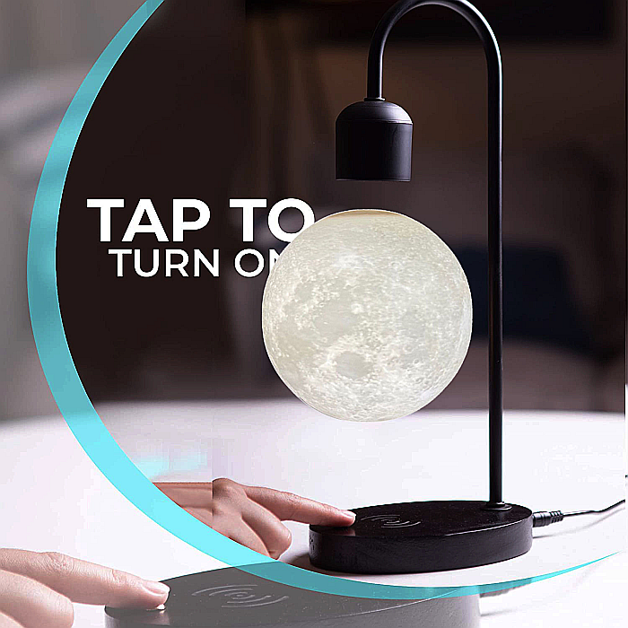 Lampa de veghe Luna care leviteaza, cu incarcator Wireless, 3D [9]