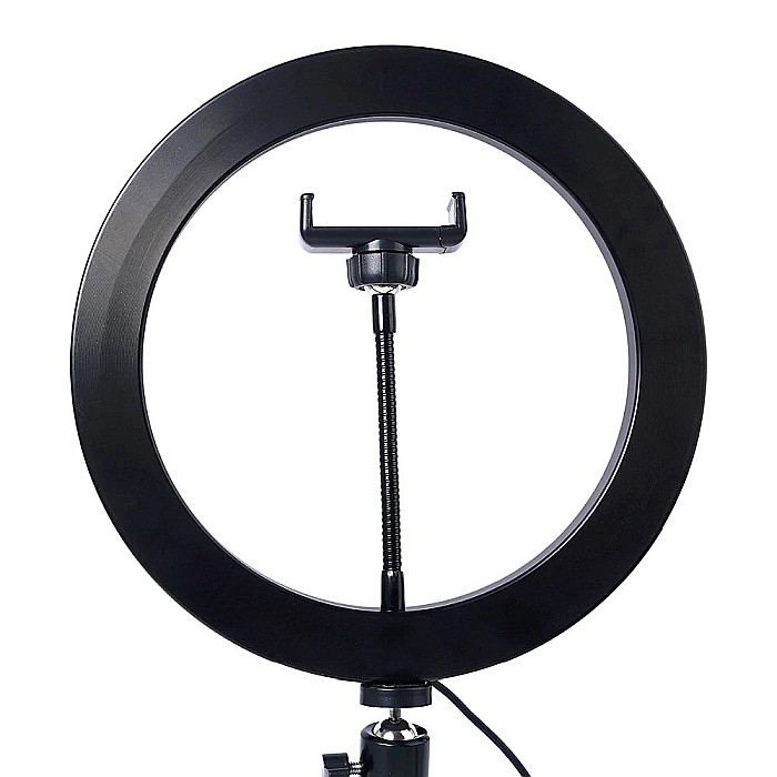 Lampa Profesionala LED Circulara cu dimmer, 31 cm, 128 Led-uri, suport telefon, stativ reglabil 1.70 m, 3200K-5600K [4]