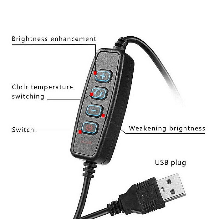 Lampa Profesionala LED Circulara cu dimmer, 31 cm, 128 Led-uri, suport telefon, stativ reglabil 1.70 m, 3200K-5600K [5]