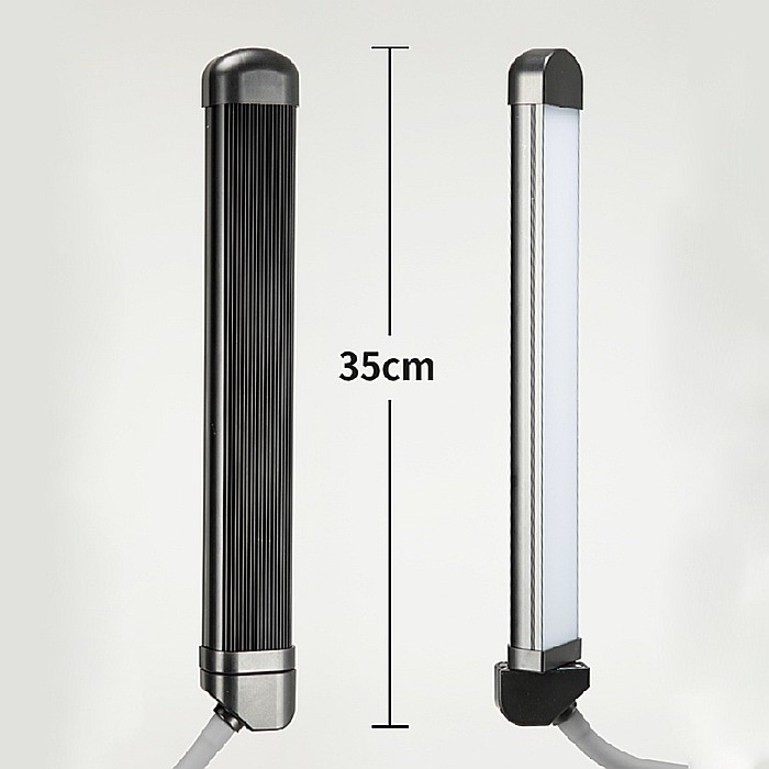 Lampa profesionala LED cu 2 Brate, trepied reglabil 1.9m, cu dimmer si suport telefon,3000-6500K [12]