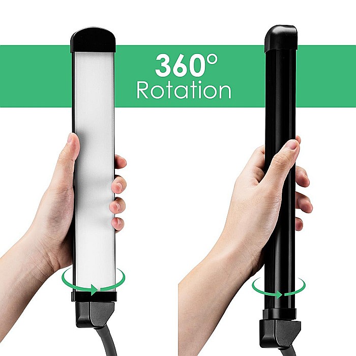 Lampa profesionala LED cu 2 Brate, trepied reglabil 1.9m, cu dimmer si suport telefon,3000-6500K [6]