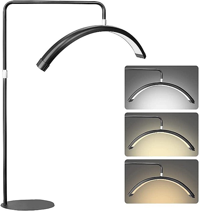 Lampa profesionala semiluna cu LED-uri, Putere 50W, 3600LM, 320 de LED-uri, inaltime reglabila, Negru [2]