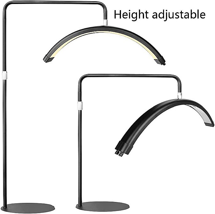 Lampa profesionala semiluna cu LED-uri, Putere 50W, 3600LM, 320 de LED-uri, inaltime reglabila, Negru [3]
