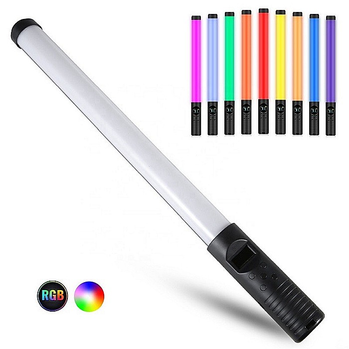 Lampa video tip bagheta cu LED RGB, baterie 2000 mAh, lumina de umplere cu 9 efecte de iluminat [4]