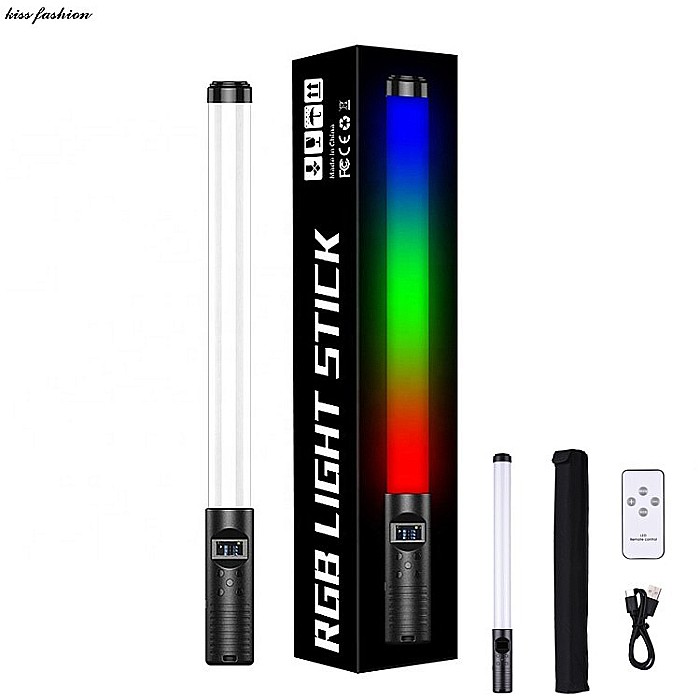 Lampa video tip bagheta cu LED RGB, baterie 2000 mAh, lumina de umplere cu 9 efecte de iluminat [5]