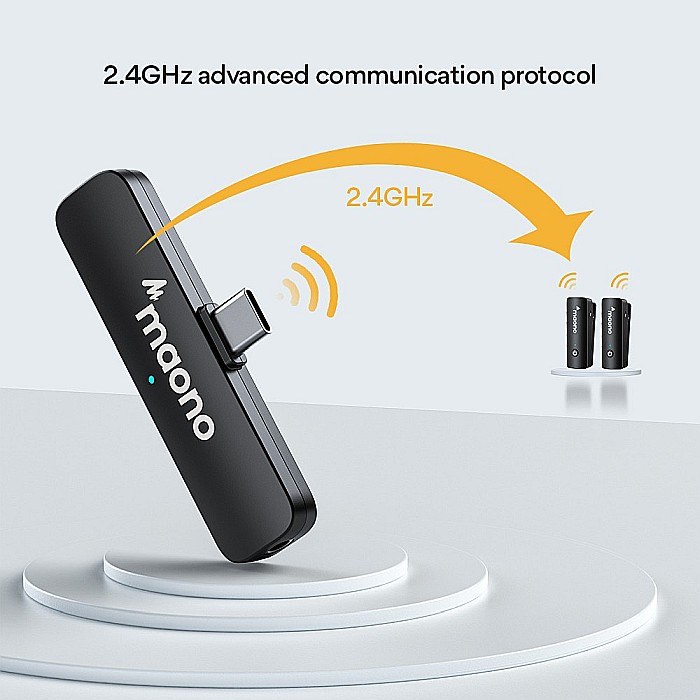 Lavaliera wireless dubla Maono WM600 C2, Sistem cu mufa Usb C [5]