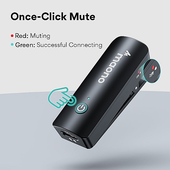 Lavaliera wireless dubla Maono WM600 C2, Sistem cu mufa Usb C [7]