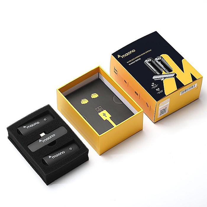 Lavaliera wireless dubla Maono WM600 C2, Sistem cu mufa Usb C [3]