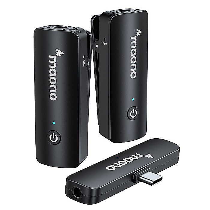 Lavaliera wireless dubla Maono WM600 C2, Sistem cu mufa Usb C [2]