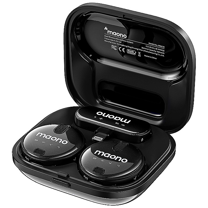Lavaliera wireless dubla Maono WM620 B2, Double Noise Cancellation, Sistem cu mufa Lightning [3]
