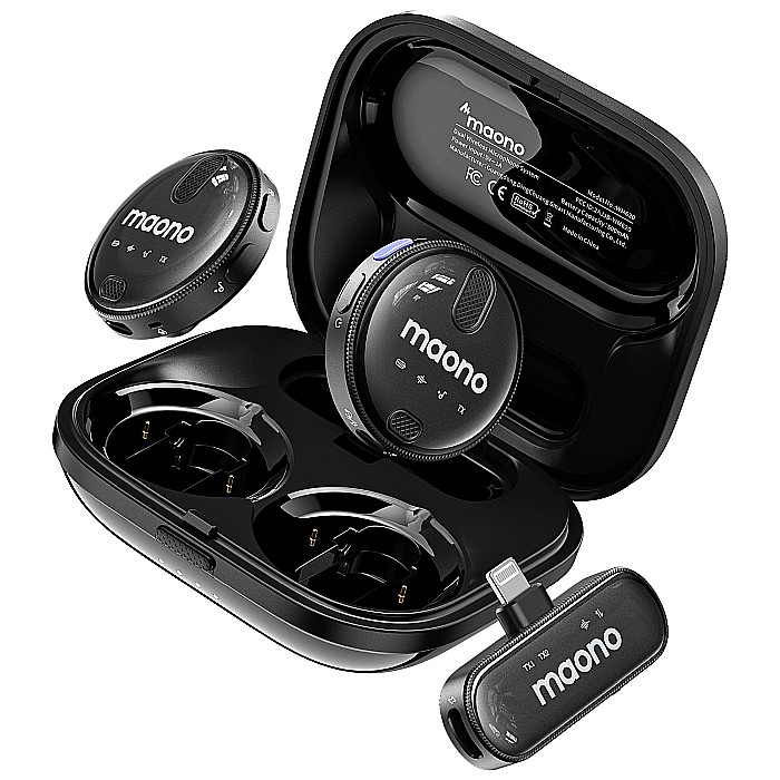 Lavaliera wireless dubla Maono WM620 B2, Double Noise Cancellation, Sistem cu mufa Lightning [4]