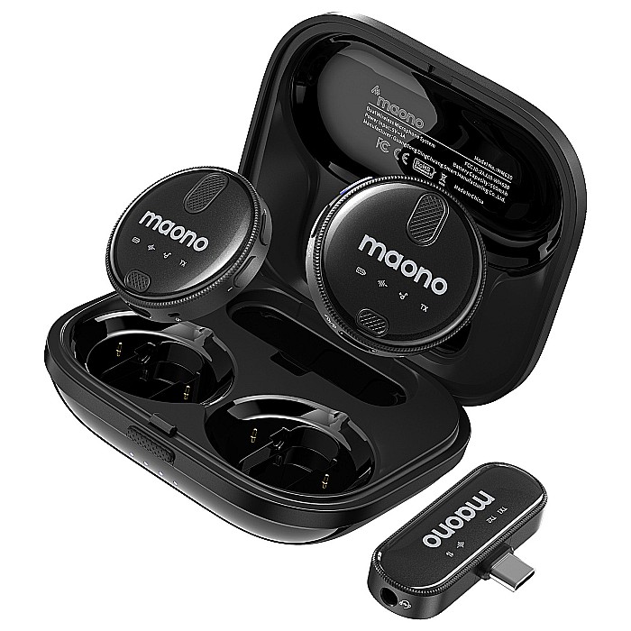 Lavaliera wireless dubla Maono WM620, Double Noise Cancellation, Sistem cu mufa Usb C [3]