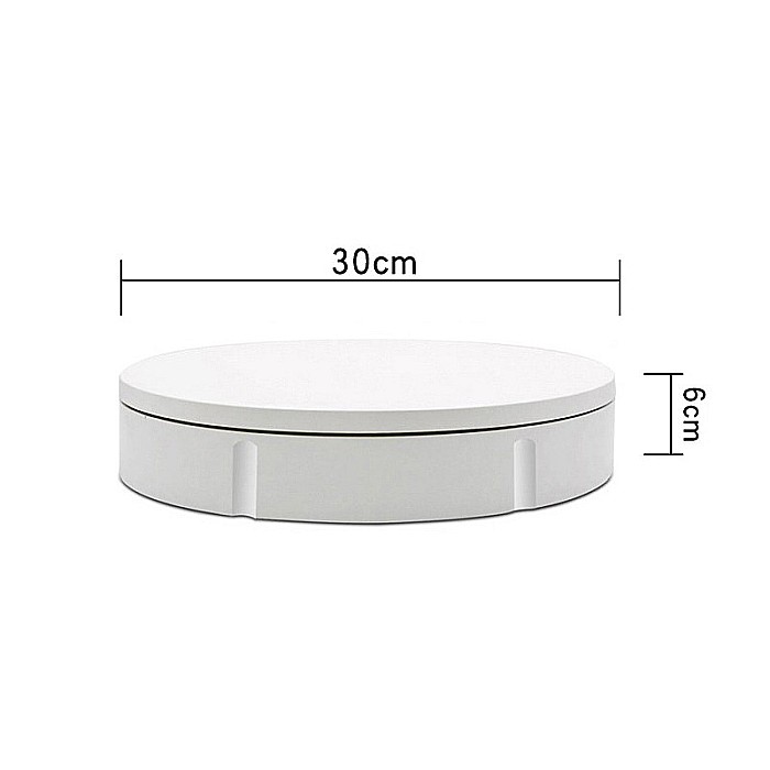 Masa foto motorizata 30 cm, Alba, greutate suportata 100 kg, rotativa 360 Grade cu telecomanda [4]