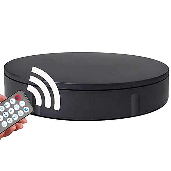 Masa foto motorizata 30 cm, Neagra, greutate suportata 100 kg, rotativa 360 Grade cu telecomanda [2]