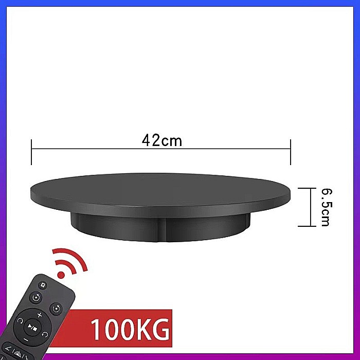 Masa foto motorizata 42 cm, Neagra, greutate suportata 100 kg, rotativa 360 Grade cu telecomanda [3]