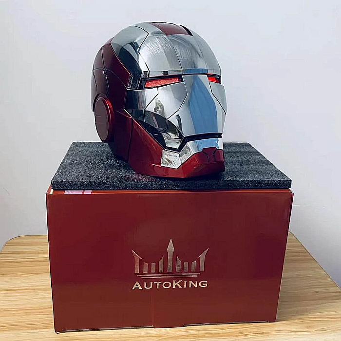 Masca motorizata Iron Man MK5 1:1 cu comanda vocala, deschidere one touch, mod lupta [13]