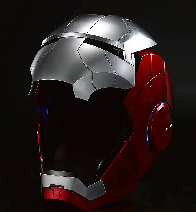 Masca motorizata Iron Man MK5 1:1 cu comanda vocala, deschidere one touch, mod lupta [10]