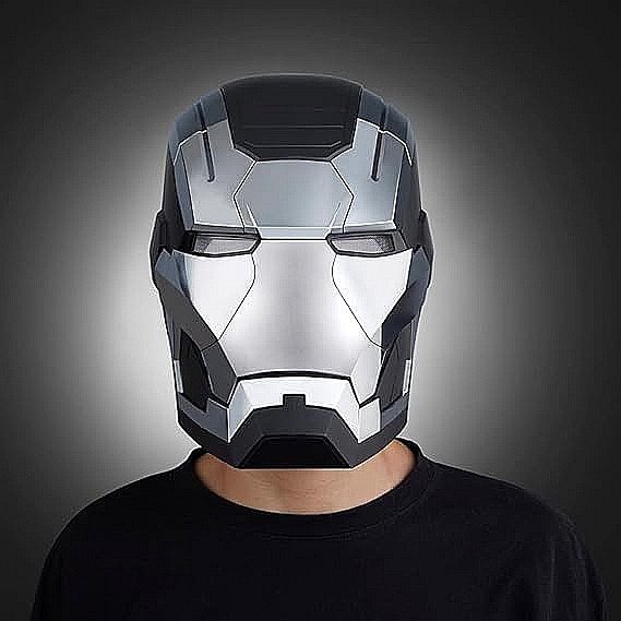 Masca motorizata Iron Man MK5 1:1 cu comanda vocala, deschidere one touch, mod lupta, Neagra [3]