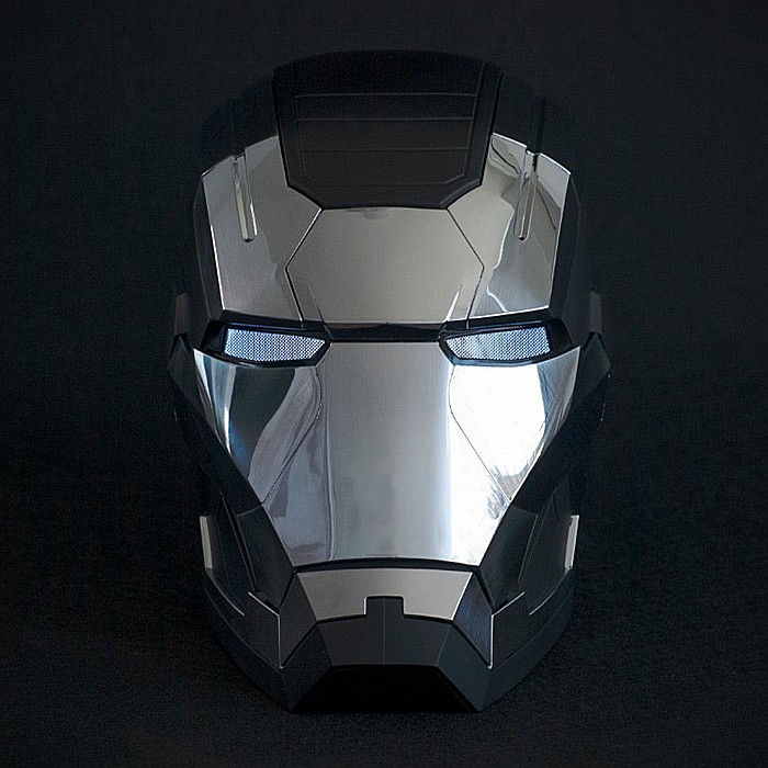 Masca motorizata Iron Man MK5 1:1 cu comanda vocala, deschidere one touch, mod lupta, Neagra [2]