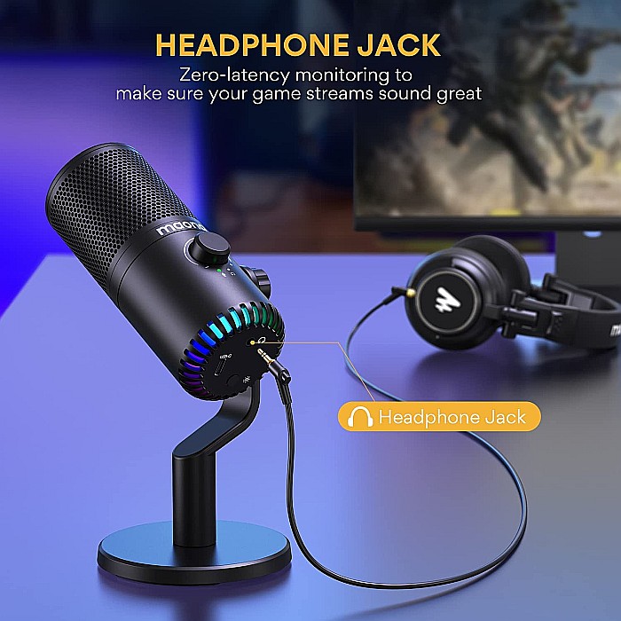 Microfon Gaming Maono DM30 cu lumini RGB programabile, USB [10]