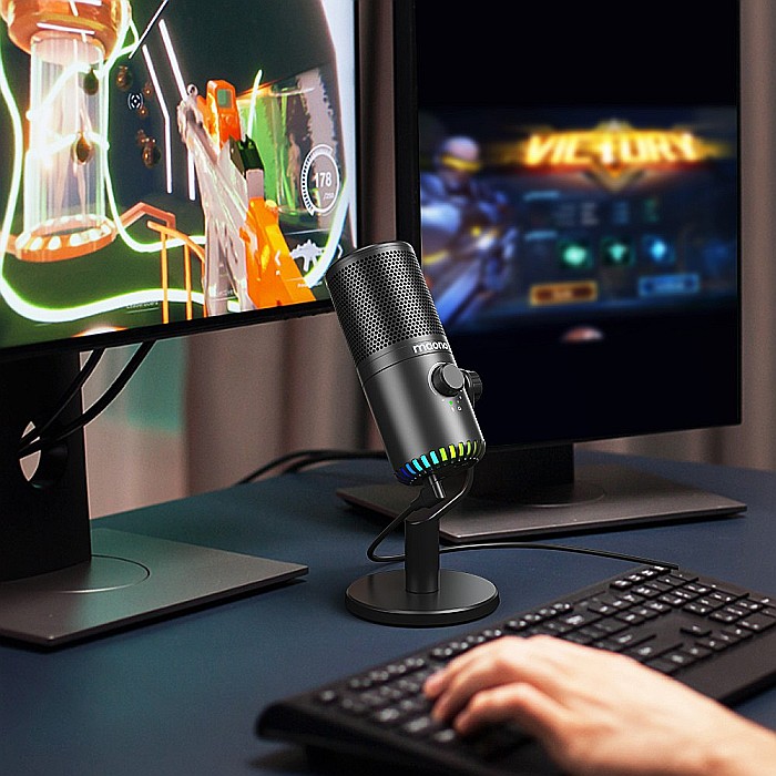 Microfon Gaming Maono DM30 cu lumini RGB programabile, USB [9]