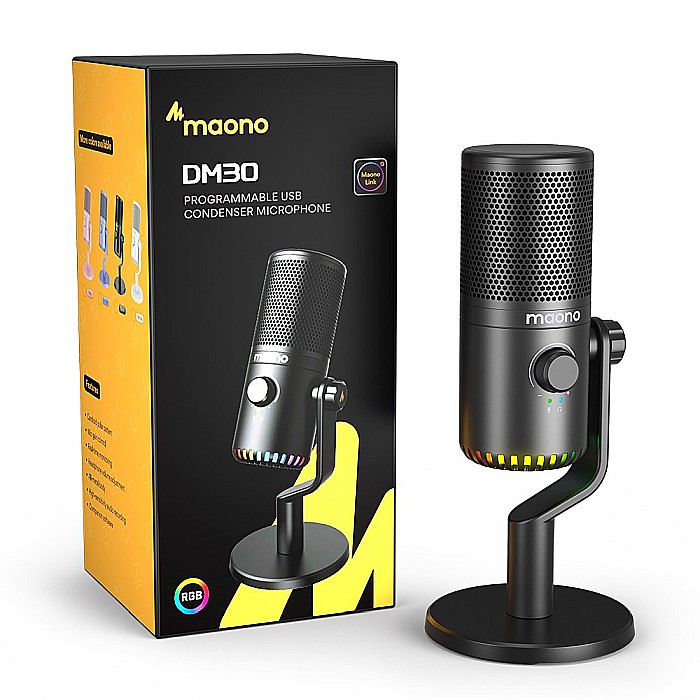 Microfon Gaming Maono DM30 cu lumini RGB programabile, USB [6]