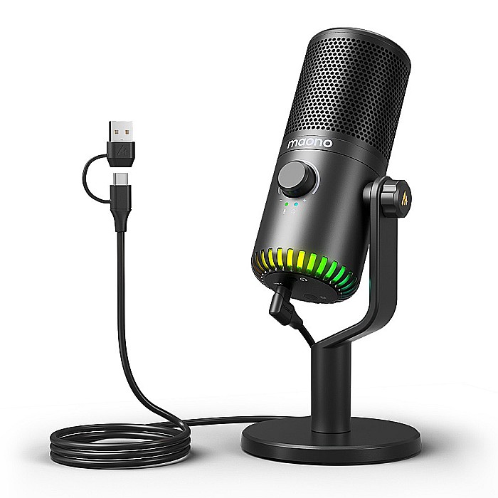 Microfon Gaming Maono DM30 cu lumini RGB programabile, USB [5]