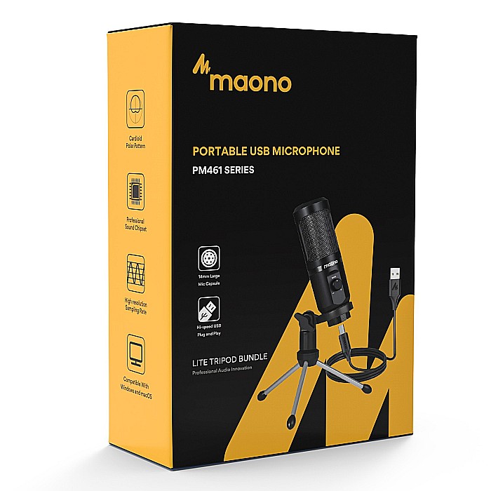 Microfon gaming Maono PM461TR, 192KHZ/24BIT, pentru streaming live, USB [6]