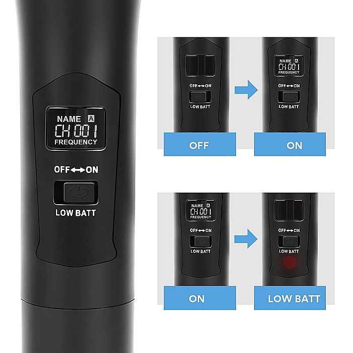 Professional microphone Maono AU700 omnidirectional wireless, for Karaoke, presentations, black [4]
