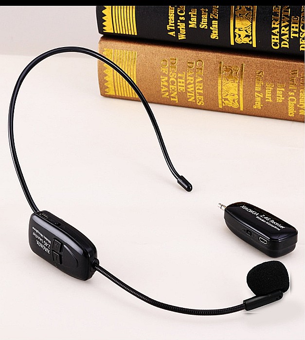 Microfon wireless Xiaokoa N80 tip Over-head, 2.4G, negru [4]