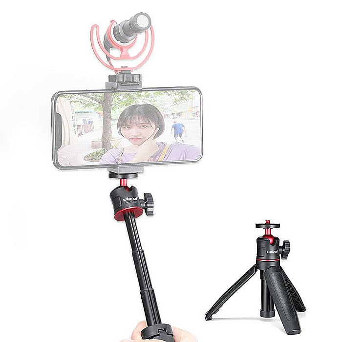 Mini trepied Ulanzi MT-08 cu filet si selfie stick pentru camere si telefoane [7]
