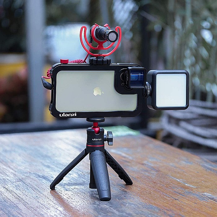 Mini trepied Ulanzi MT-08 cu filet si selfie stick pentru camere si telefoane [5]