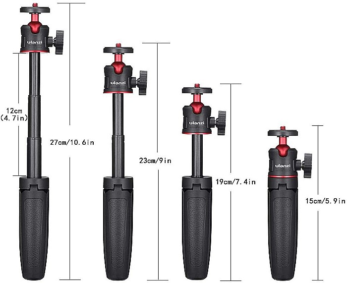 Mini trepied Ulanzi MT-08 cu filet si selfie stick pentru camere si telefoane [3]