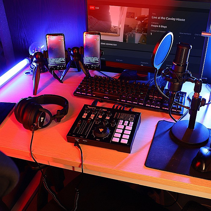 Mixer portabil Maonocaster AM100, studio all in one pentru podcast [5]