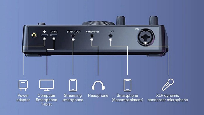 Mixer Profesional Maono AMC2 NEO, portabil, autonomie 7h, all in one, pentru podcast, live streaming [5]