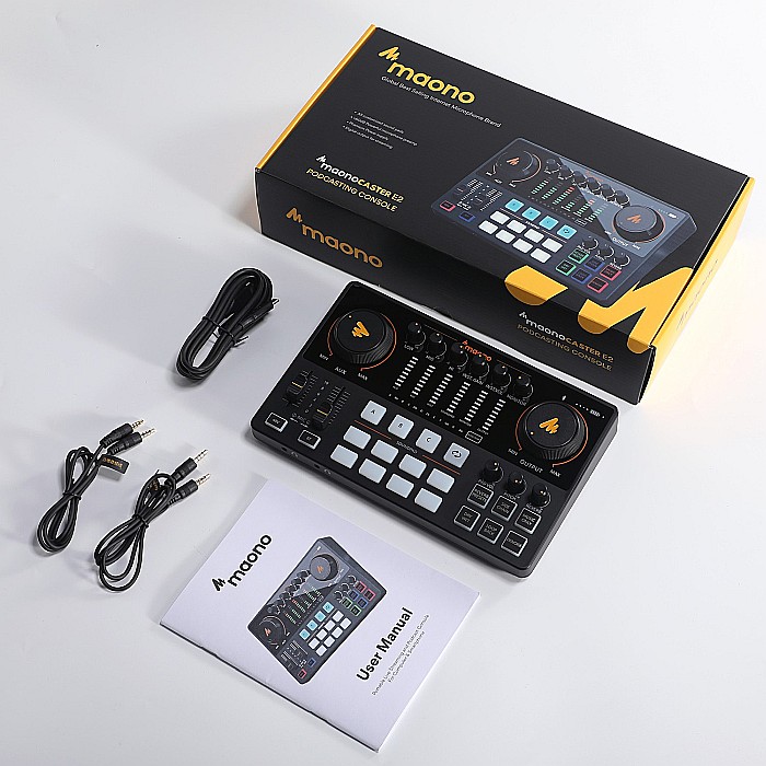 Maono AME2 professional mixer, portable audio production studio for podcast, live streaming [4]